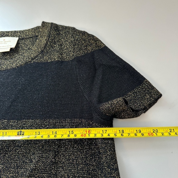 Kate Spade Freyda Metallic Sparkle Stripe Mini Dress | Size Medium - Picture 8 of 11